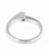 Anello Solitario in oro bianco 18kt con diamante 0,12ct colore F purezza VS2