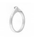 Anello Solitario in oro bianco 18kt con diamante 0,12ct colore F purezza VS2