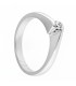 Anello di Fidanzamento in oro bianco 18kt con diamante 0,12ct colore F purezza VS2