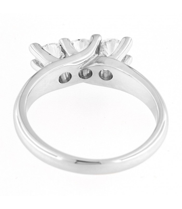 Trilogy in oro bianco 18kt con diamanti di laboratorio 1,17ct. colore D purezza VVS1
