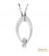 Collier in oro bianco con diamante 0,13ct colore G purezza VS2