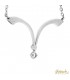 Collier in oro bianco con diamante 0,13ct colore G purezza VS2