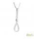 Ciondolo Fantasia in oro bianco 18kt e diamanti 0,08ct. incluso di collana in oro bianco 18kt